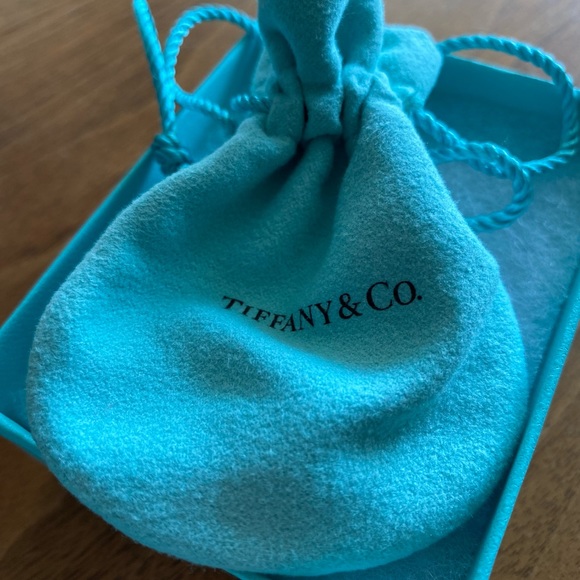 Tiffany & Co Elsa Peretti Blue Turquoise Open Heart Necklace - Picture 3 of 3